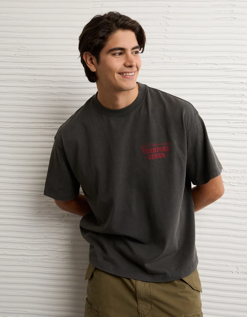 American Eagle AE Boxy Destination Graphic T-Shirt